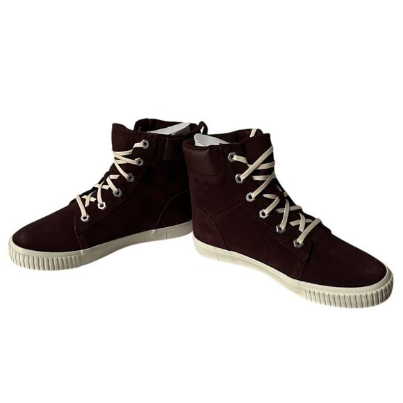 NIB Timberland Skyla Bay Burgandy Suede High Top Lace-up Boot/Sneaker-5.5M - Picture 5 of 9